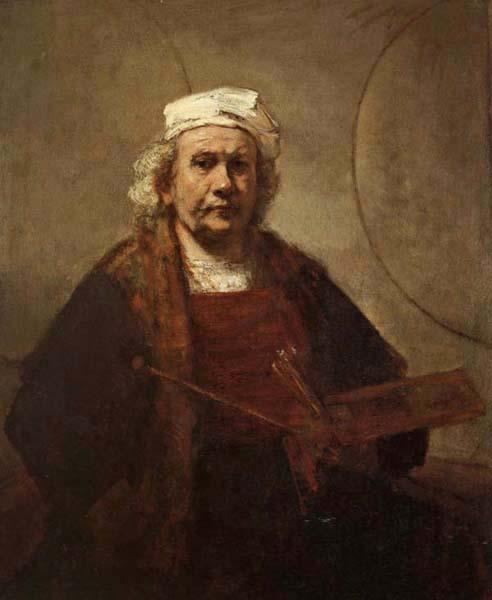 Rembrandt van rijn Self-Portrait with Tow Circles Sweden oil painting art